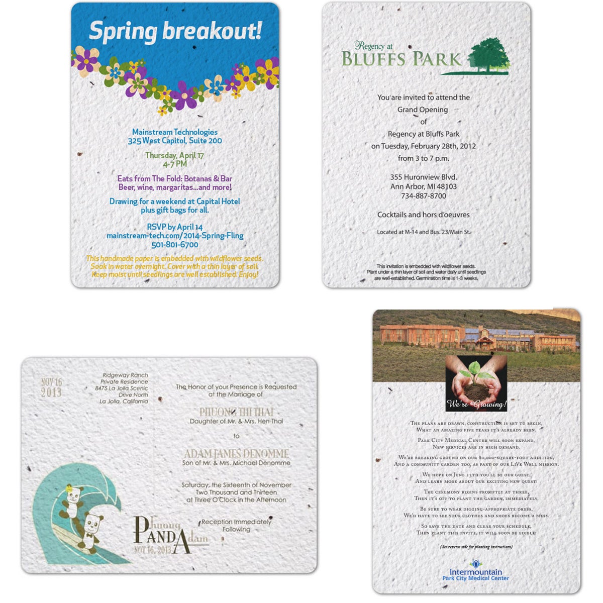 USA Made Plantable Custom Invitation | Eco Promotional Products